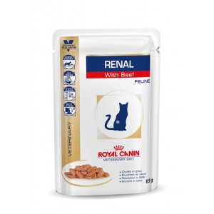Royal Canin Veterinary Renal med oksekød vådfoder til katte