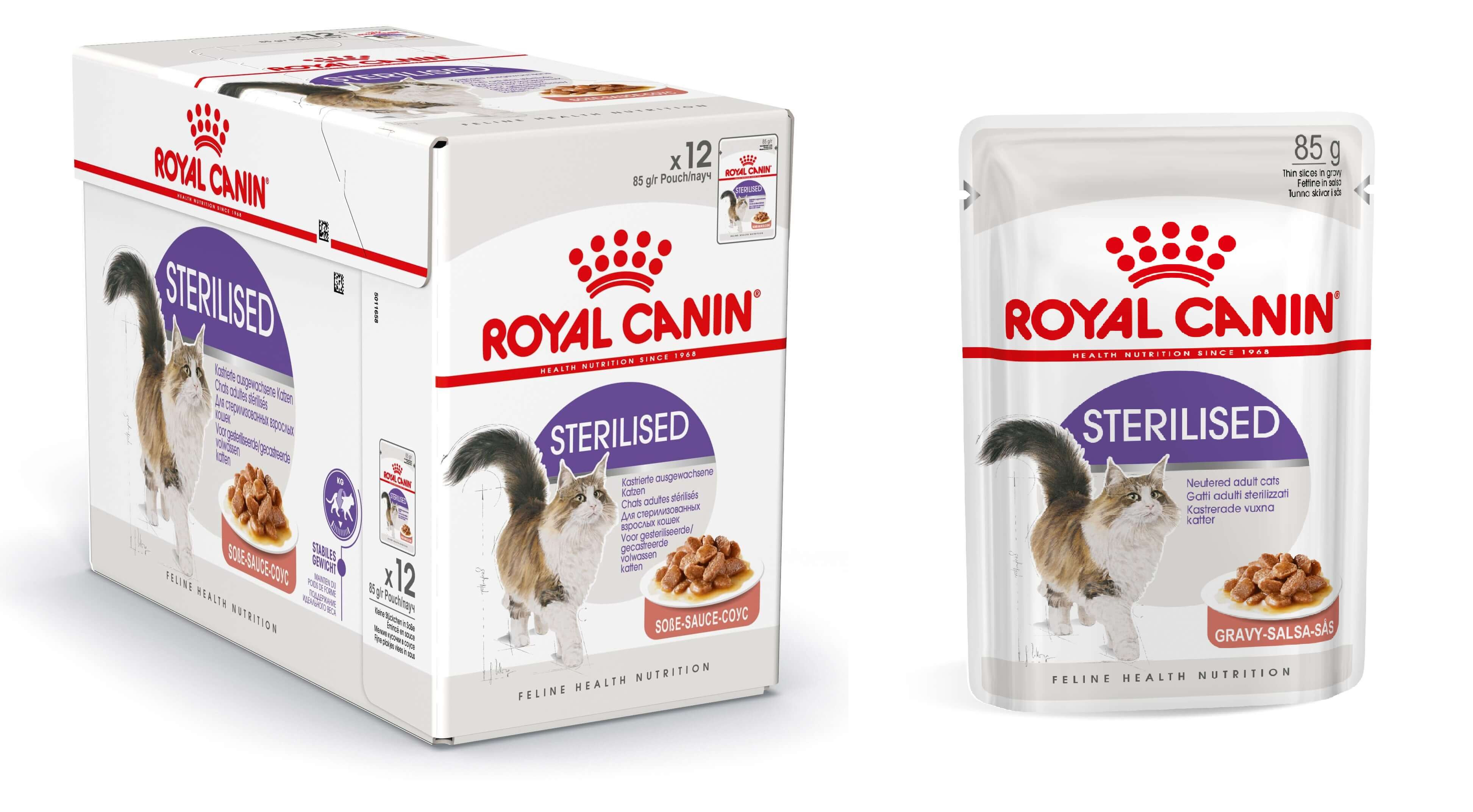 Royal Canin Sterilised vådfoder i sovs eller gelé til katte 12x