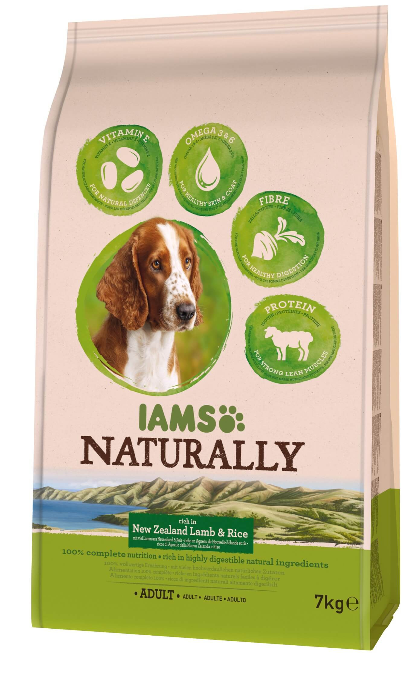 Iams Naturally Adult med lam & ris hundefoder