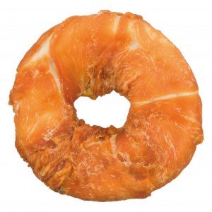 Bøffelhud Donut med kylling til hunde