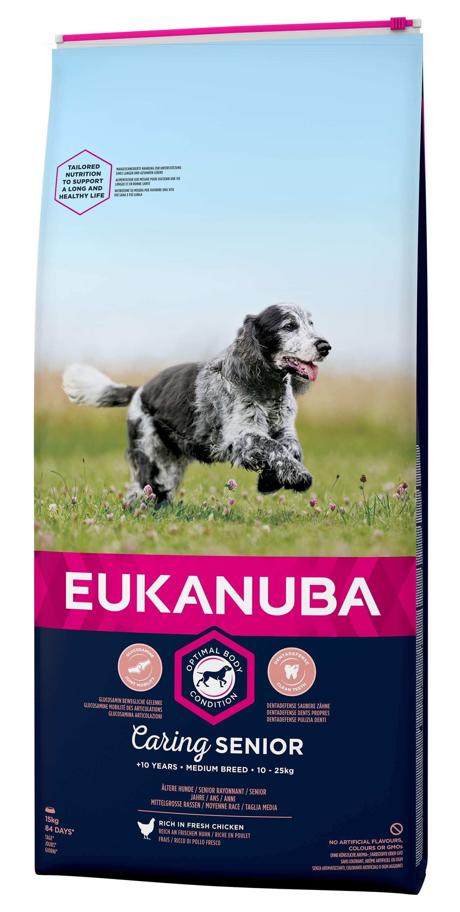 Eukanuba Caring Senior Medium Breed kip hondenvoer