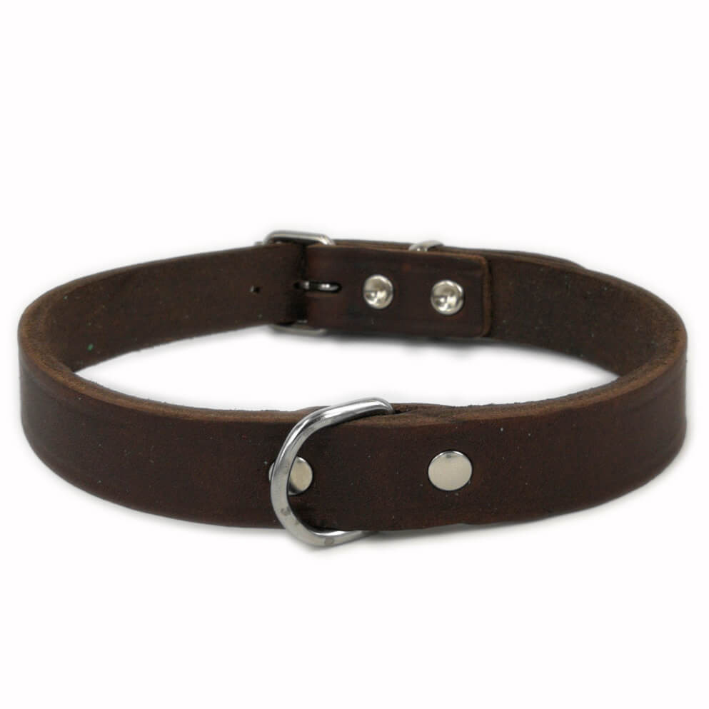 Leren Halsband Bruin