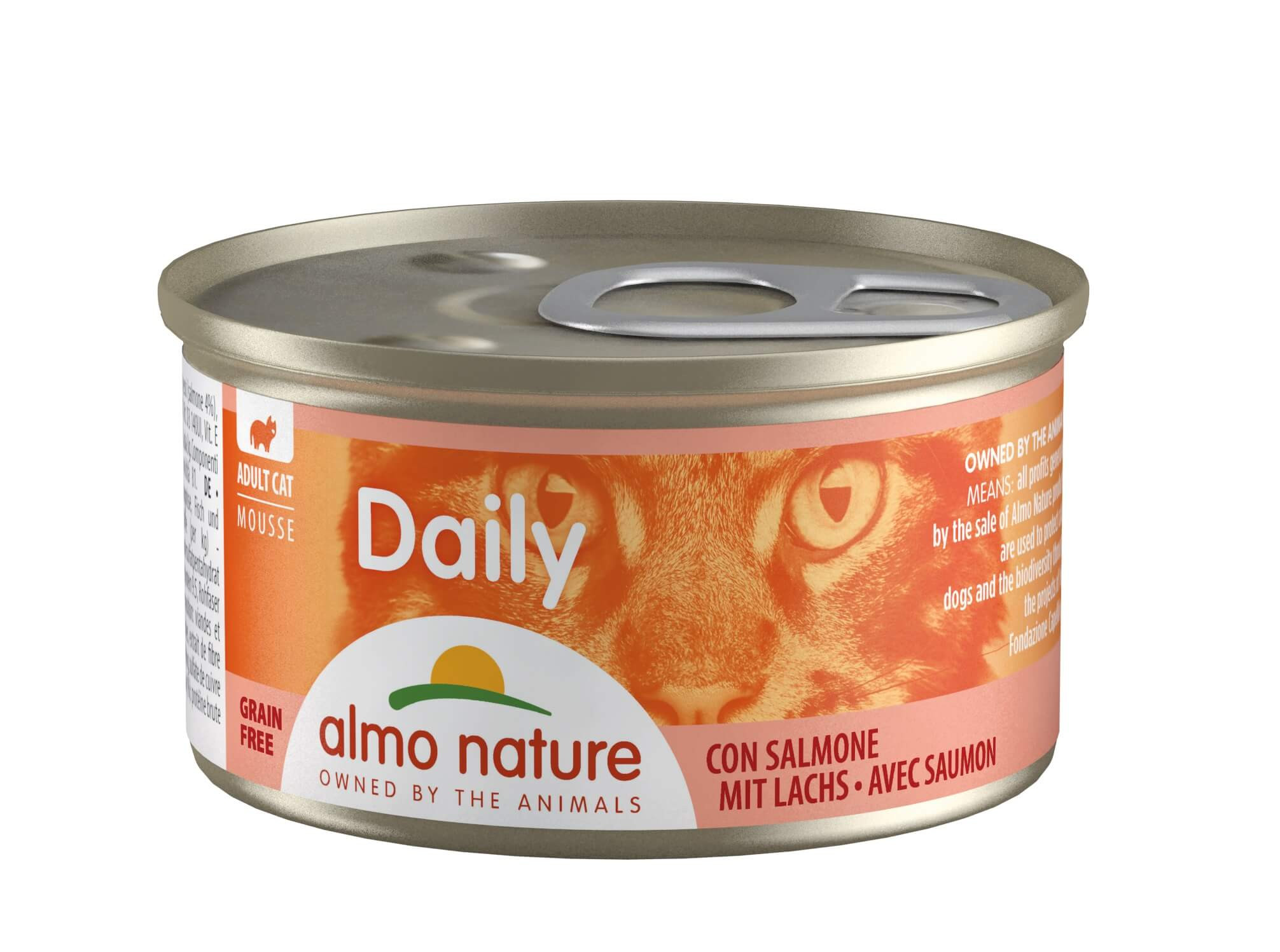 Almo Nature Daily Mousse med laks vådfoder til katte 85 gr