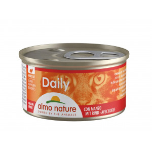 Almo Nature Daily med oksekød våd kattefoder 85 gr