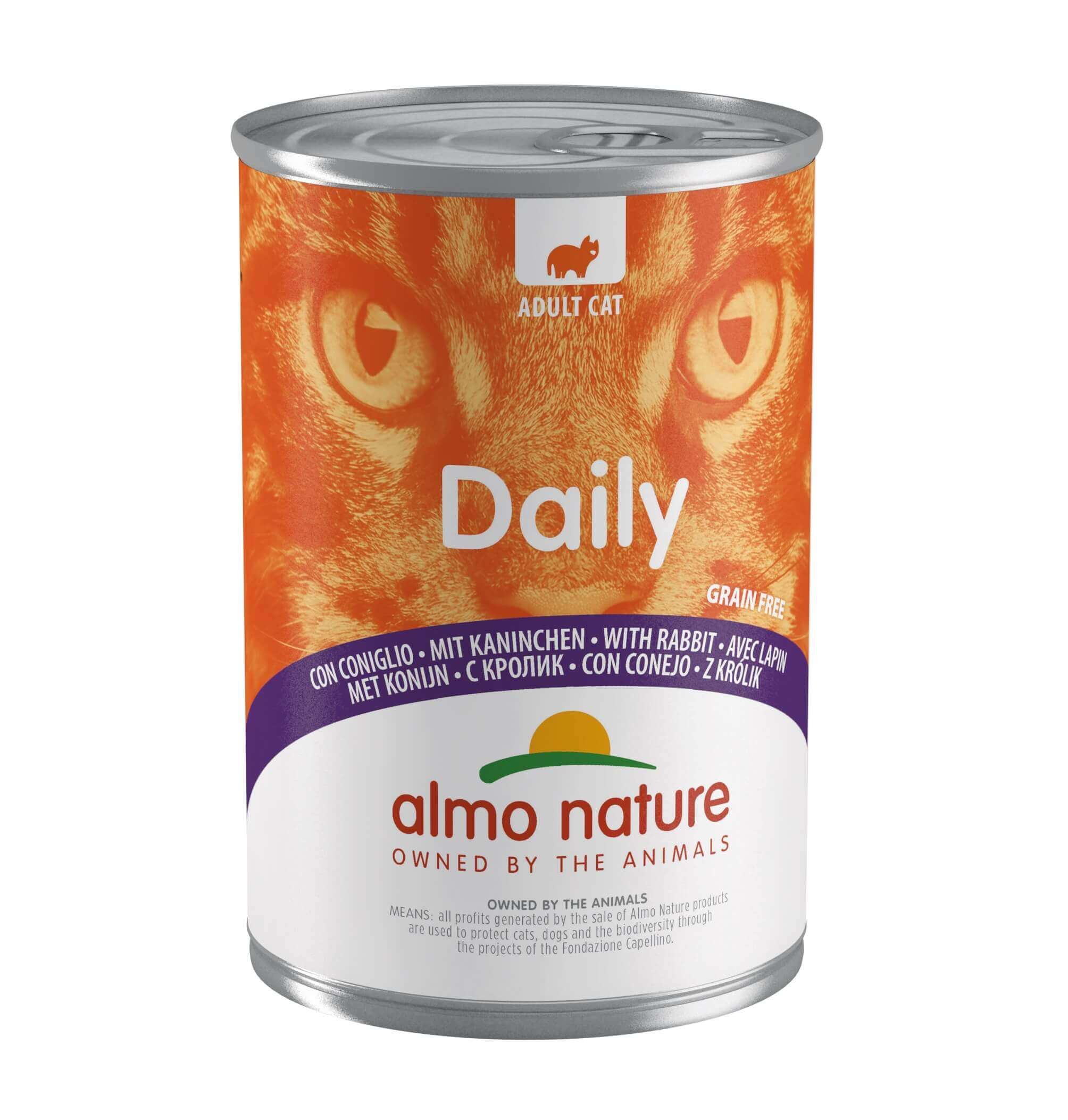 Almo Nature Daily med kanin vådfoder til katte (400 g)