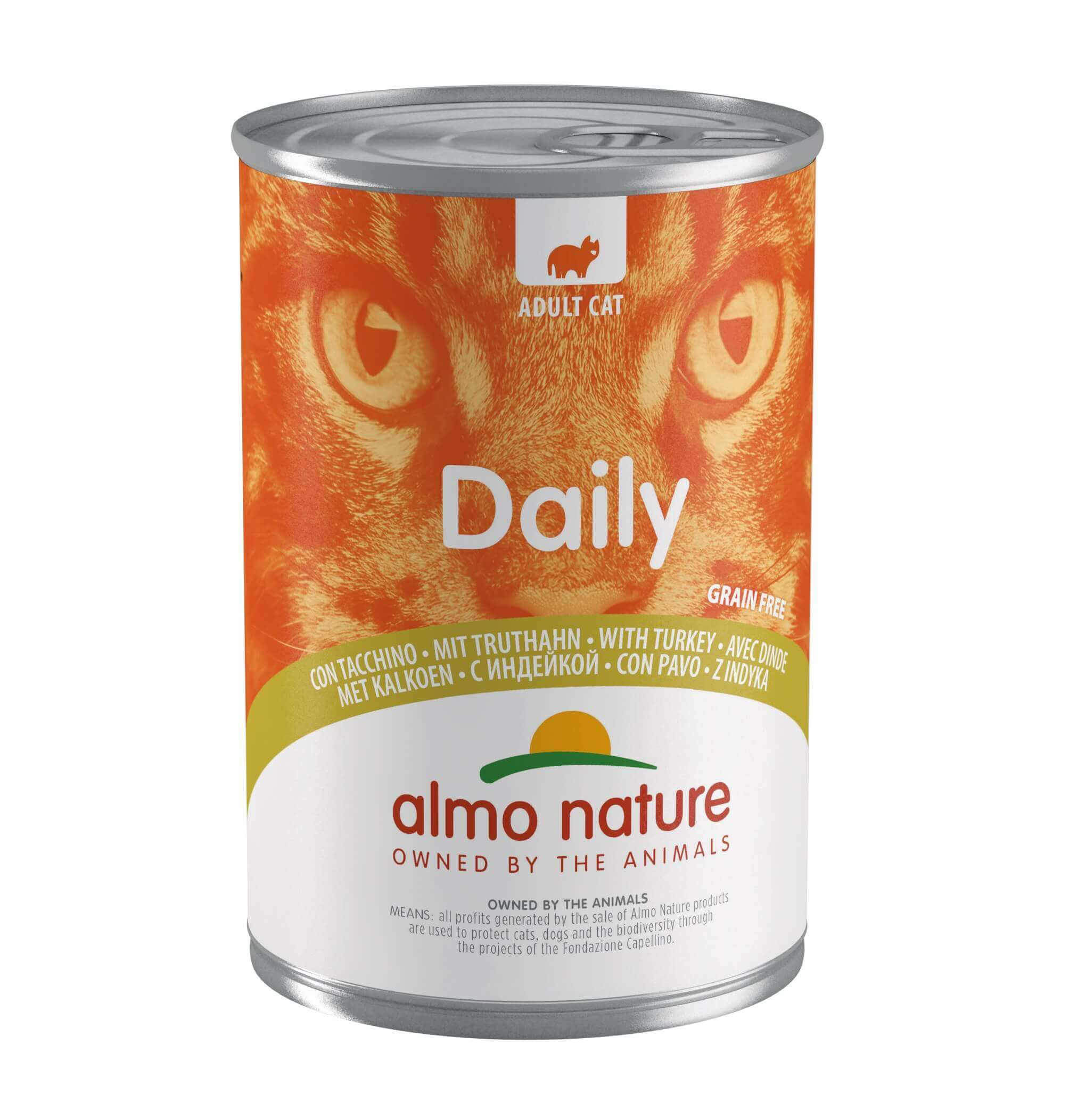 Almo Nature Daily med kalkun vådfoder til katte (400 g)