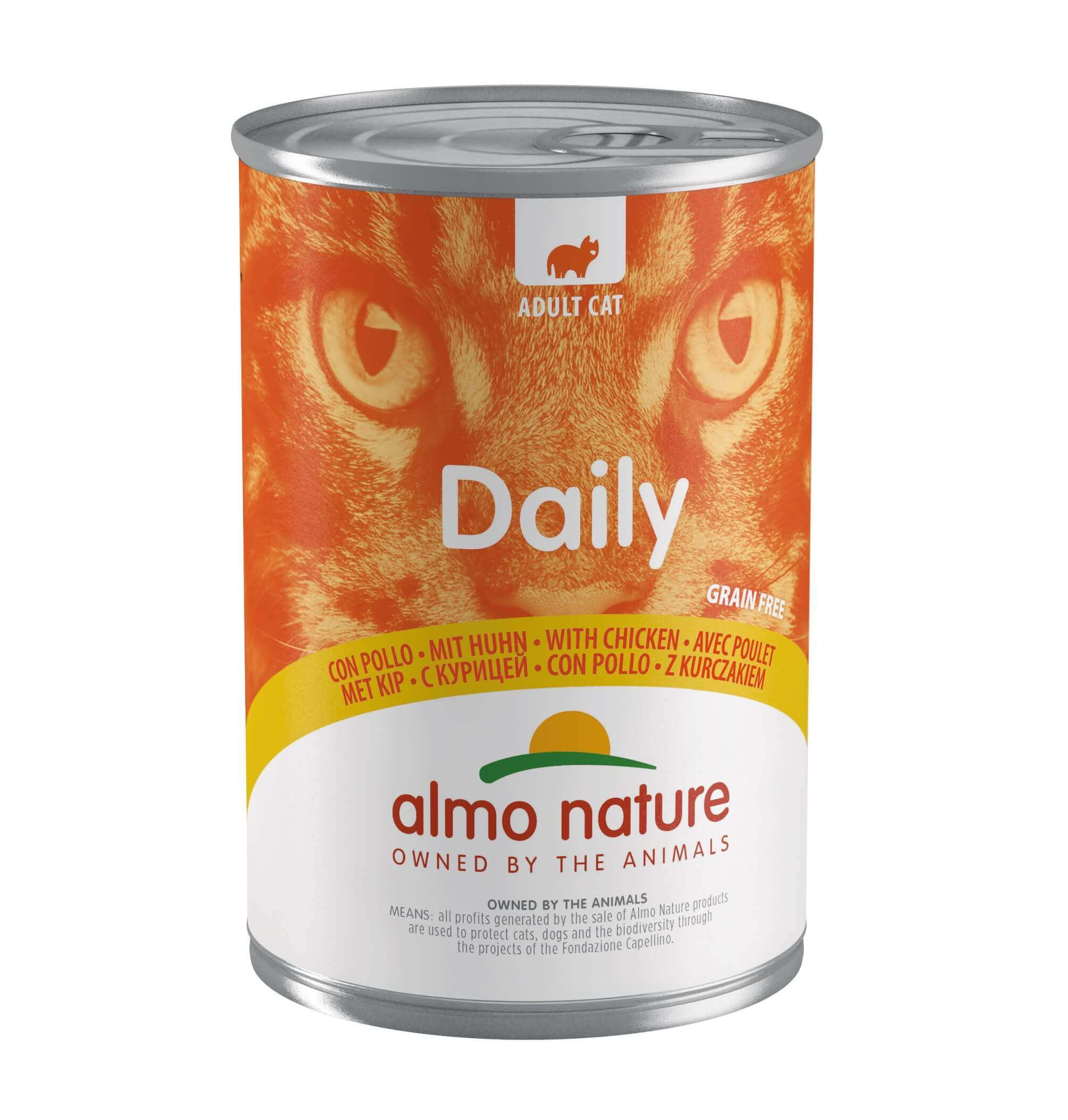 Almo Nature Daily med kylling vådfoder til katte (400 g)