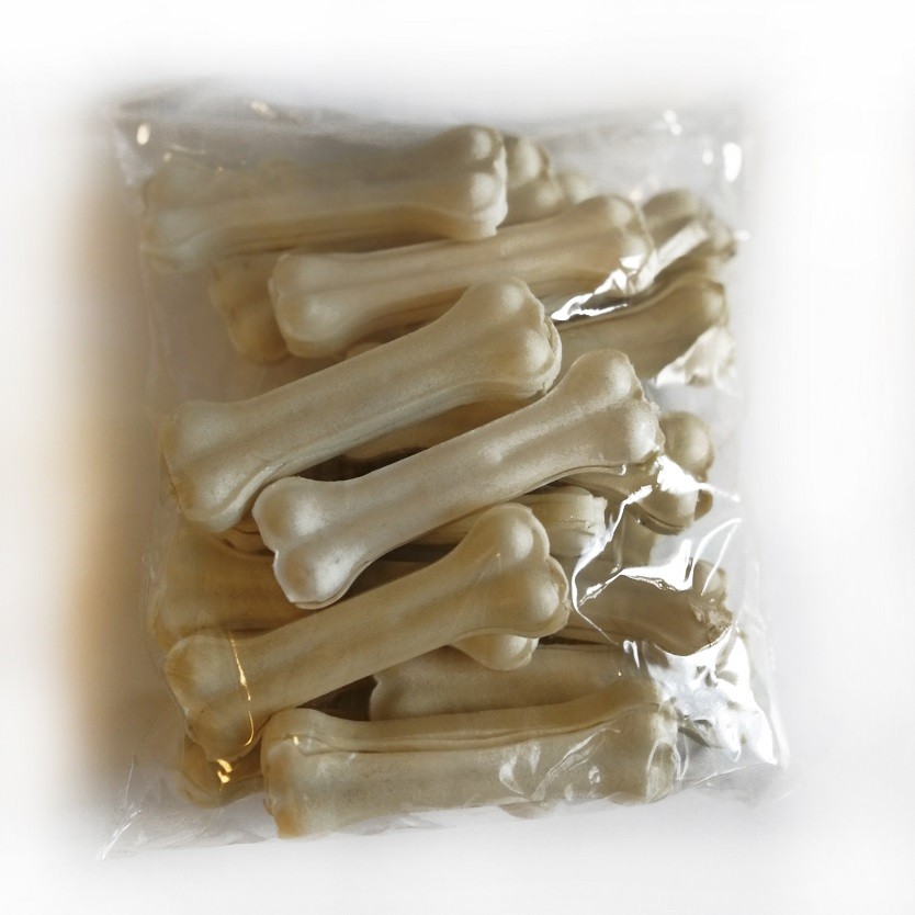 Dental White Bone geperst 8cm, 20 stuks