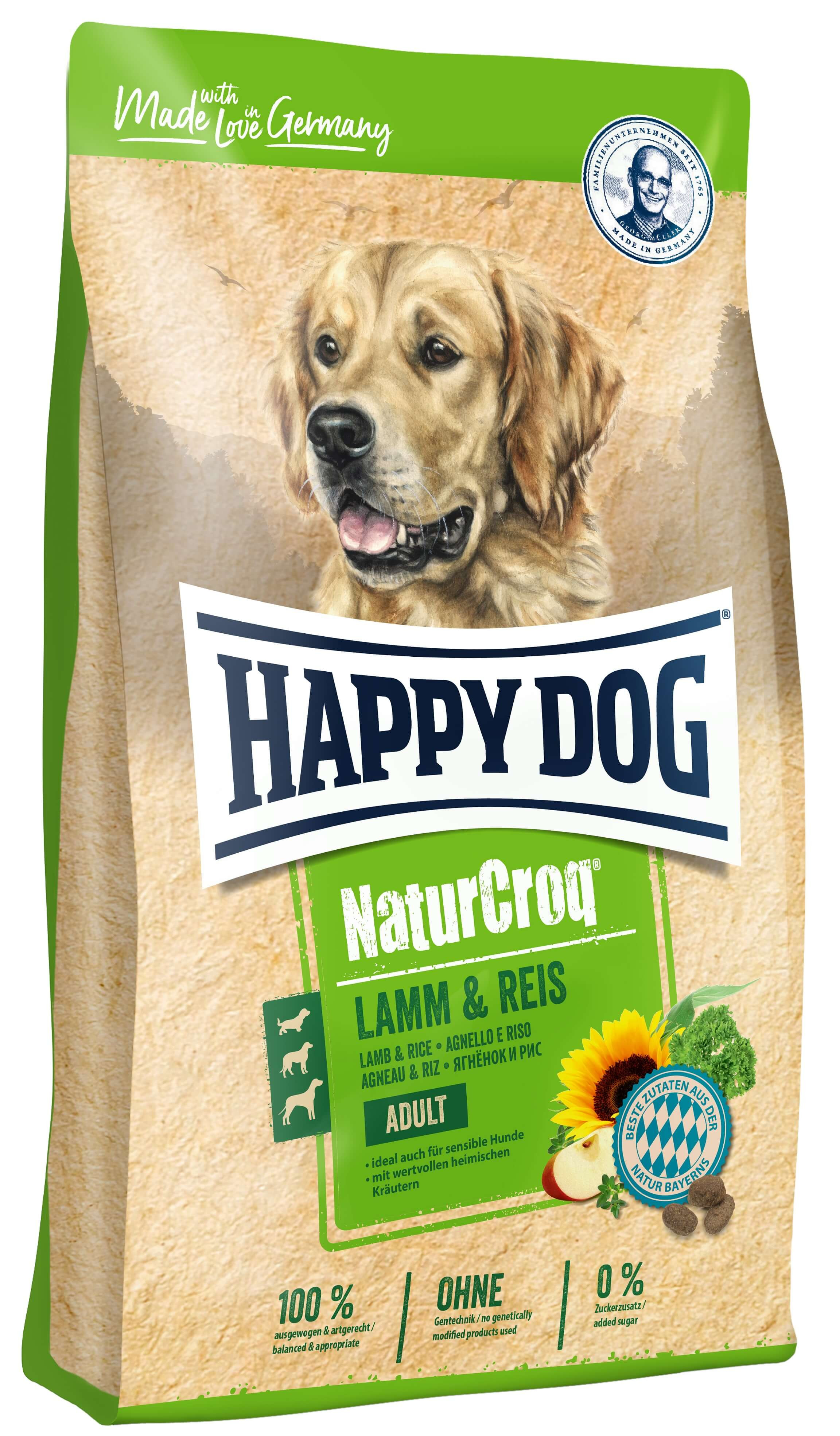 Happy Dog NaturCroq med lam og ris hundefoder