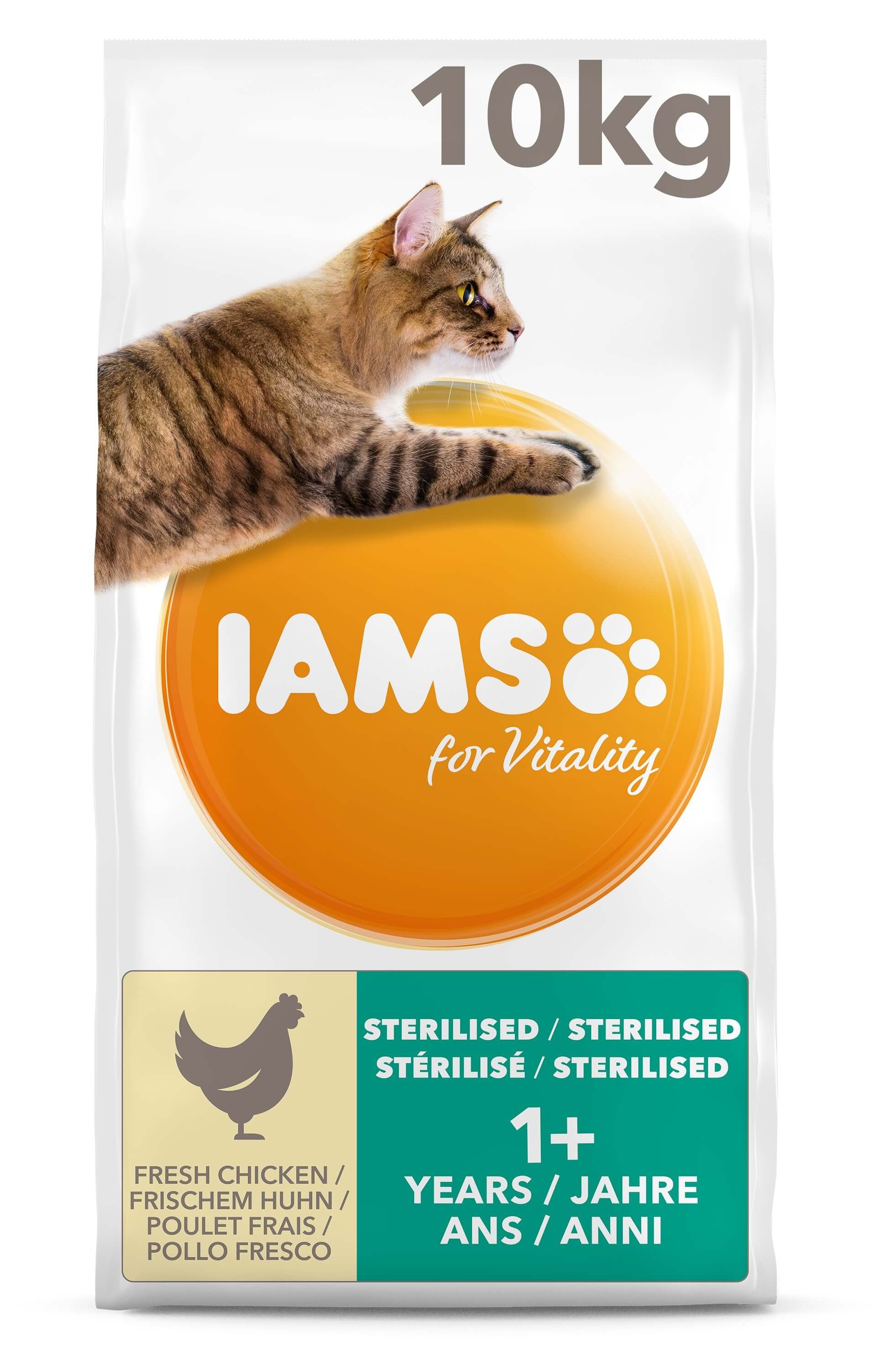Iams For Vitality Adult Sterilised Kip kattenvoer