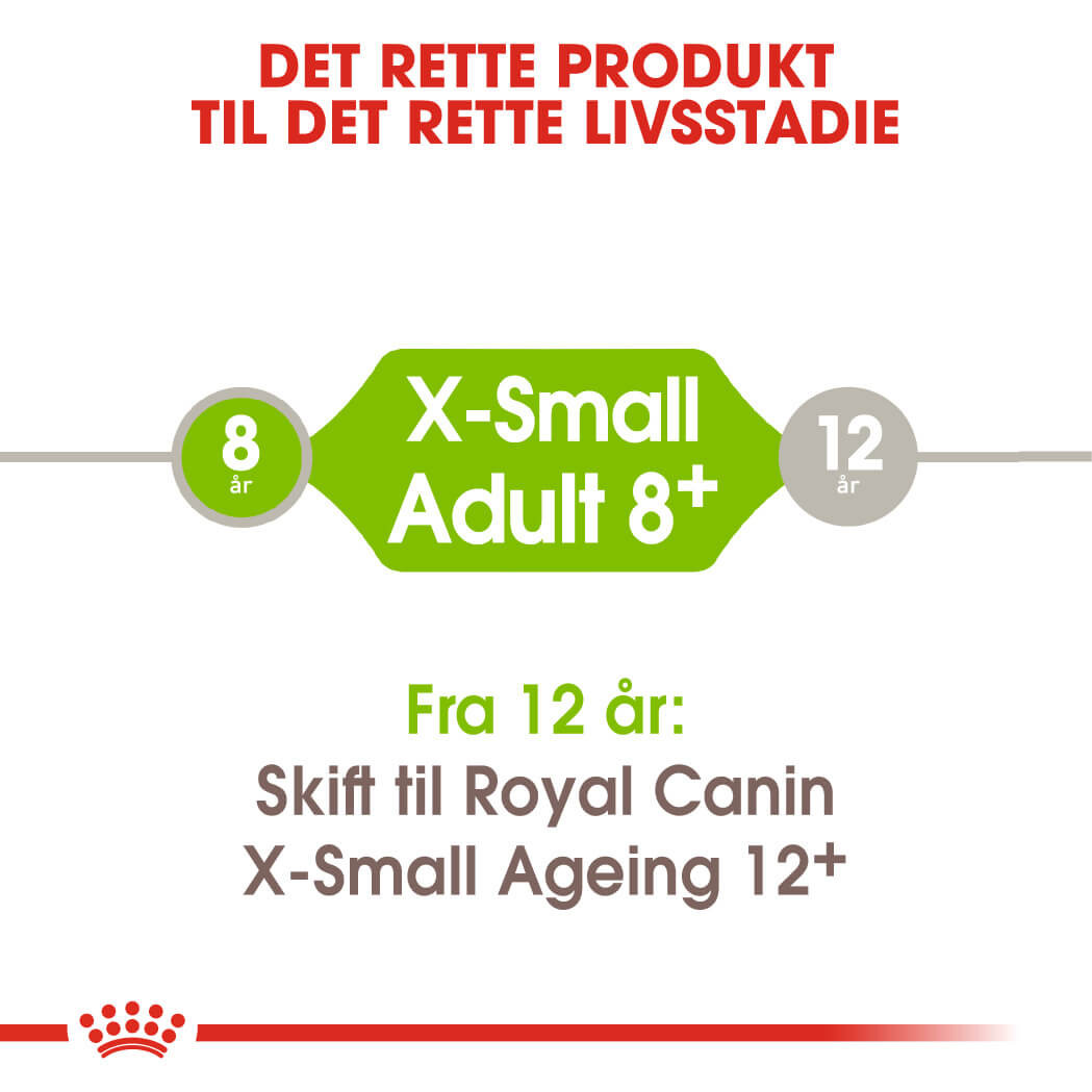 Royal Canin X-Small Adult 8+ hundefoder