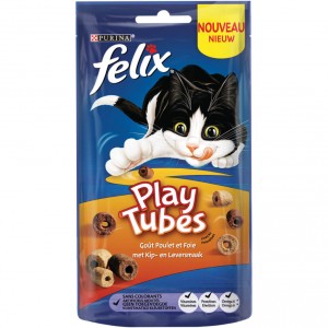 Felix Play Tubes Kip & Lever 50 gr kattensnoep
