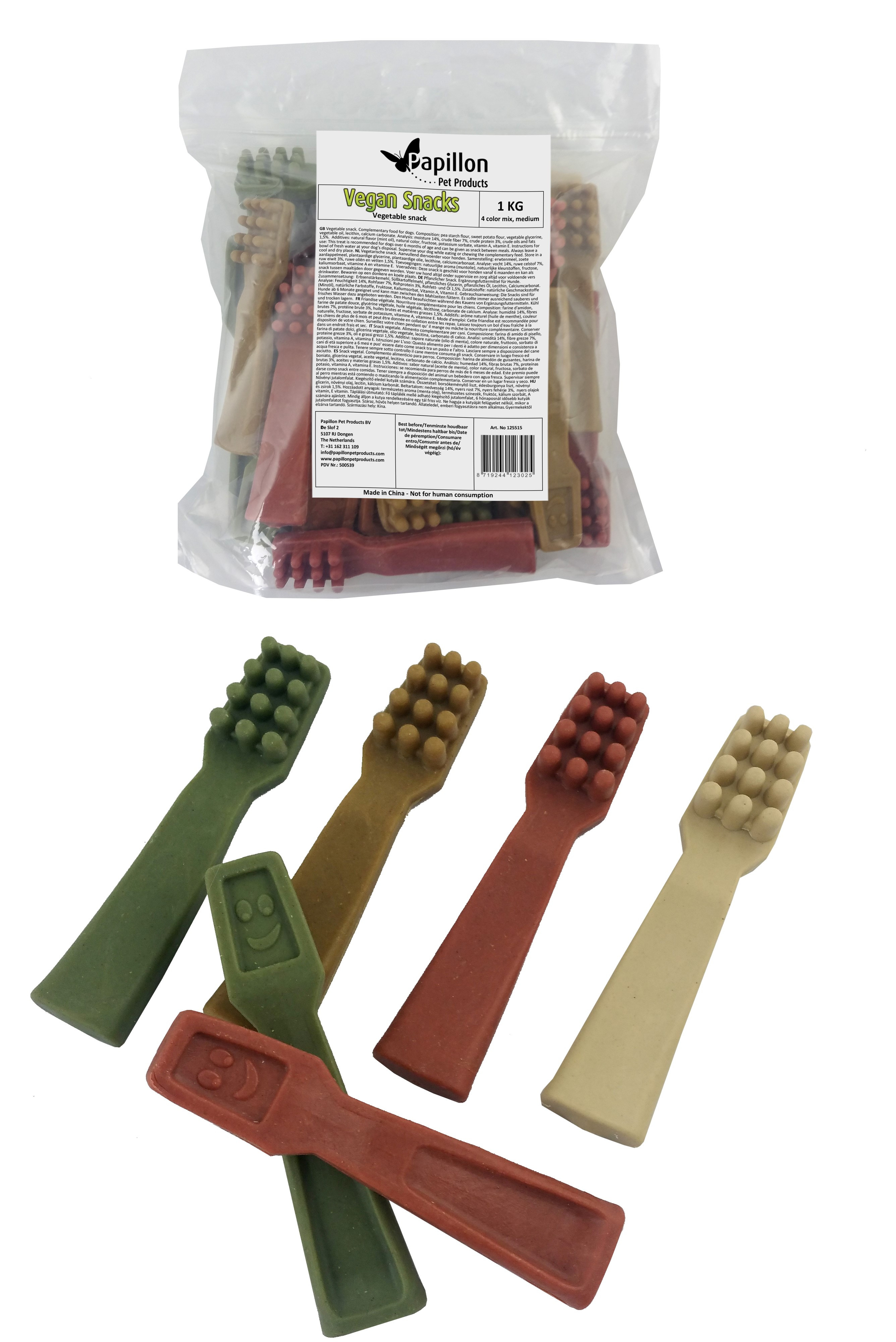 Dental Hondensnack Tandenborstel maat M 40st/1kg