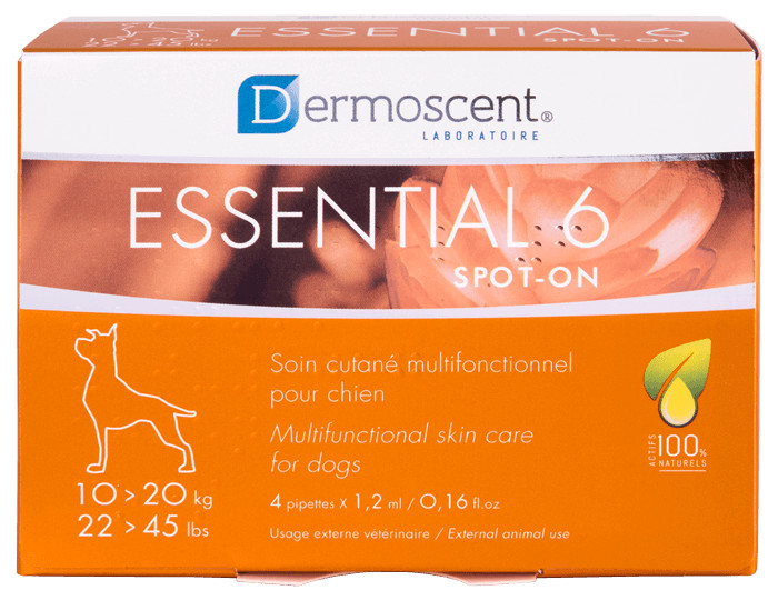 Dermoscent Essential 6 Spot-On hond van 10 tot 20 kg