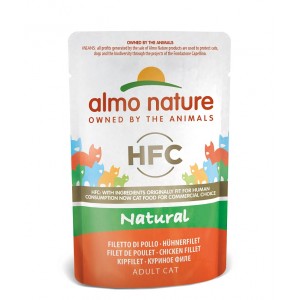 Almo Nature HFC Natural kyllingebryst vådfoder til katte (24 x 55 g)