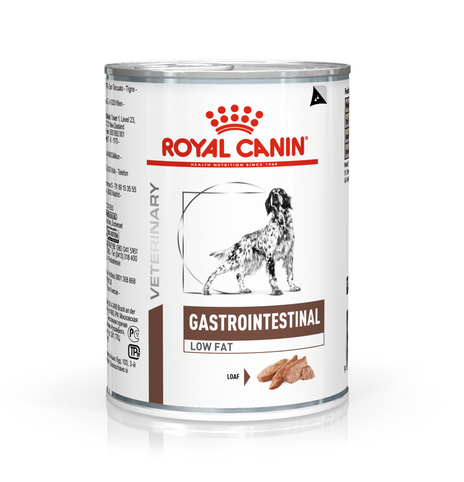 Royal Canin Veterinary Gastrointestinal Low Fat hundefoder dåse 410 gr