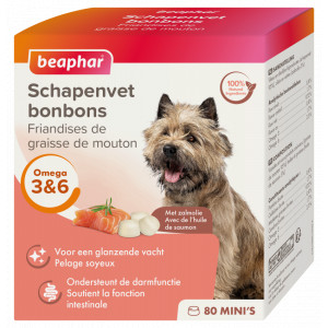 Beaphar fårefedt med laks mini bonbons til hunde