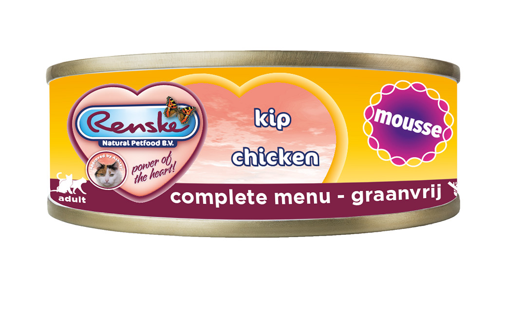 Renske mousse med kylling vådfoder til katte (70 gr)