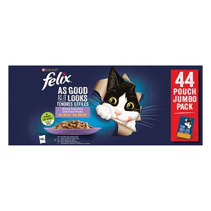 PURINA® FELIX Elke Dag Feest Mix Selectie in Gelei 44x85g