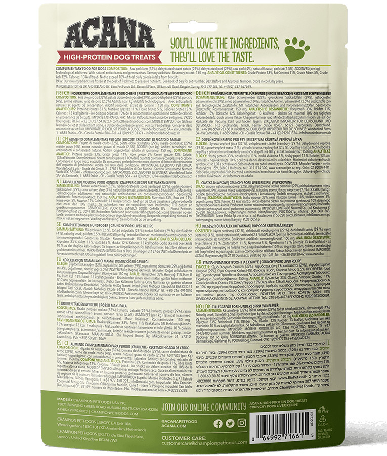 Acana High-Protein dog treat Pork hondensnack