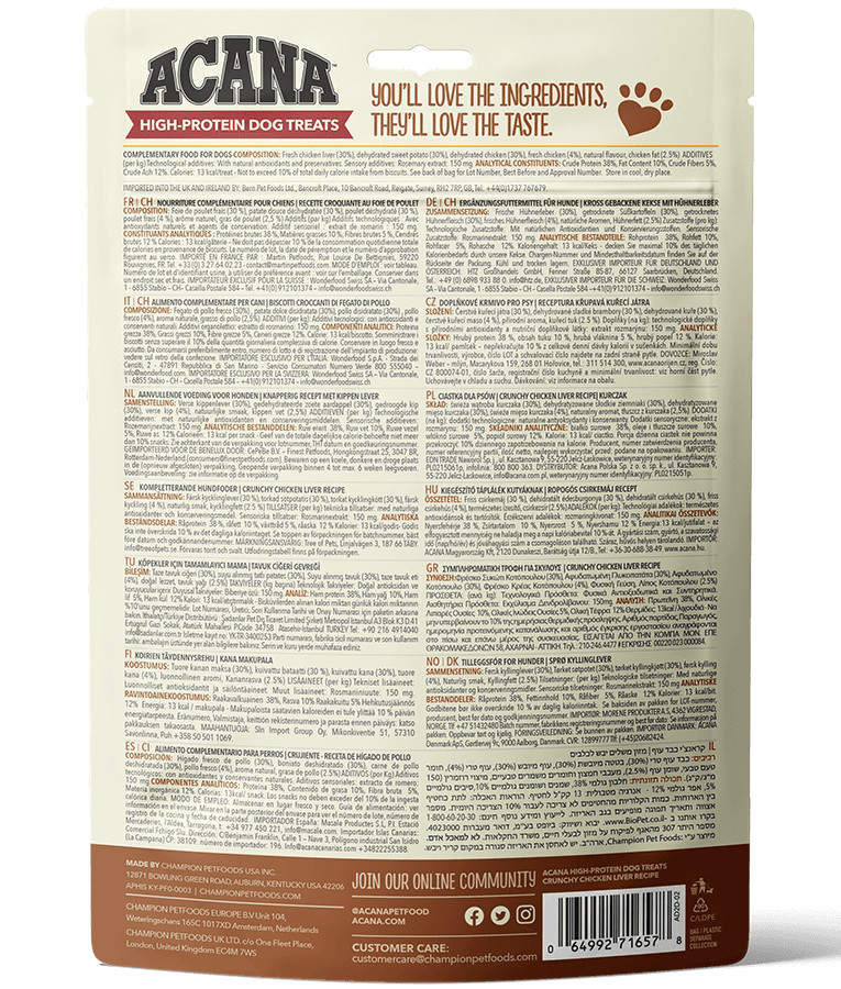 Acana High-Protein dog treat Chicken hondensnack