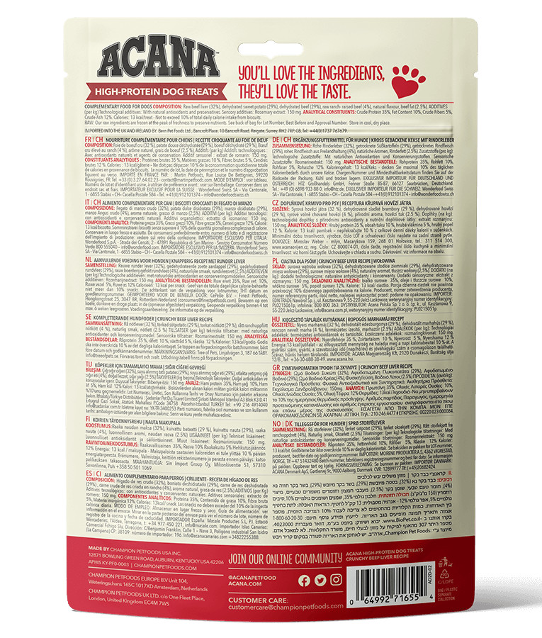 Acana High-Protein dog treat Beef hondensnack