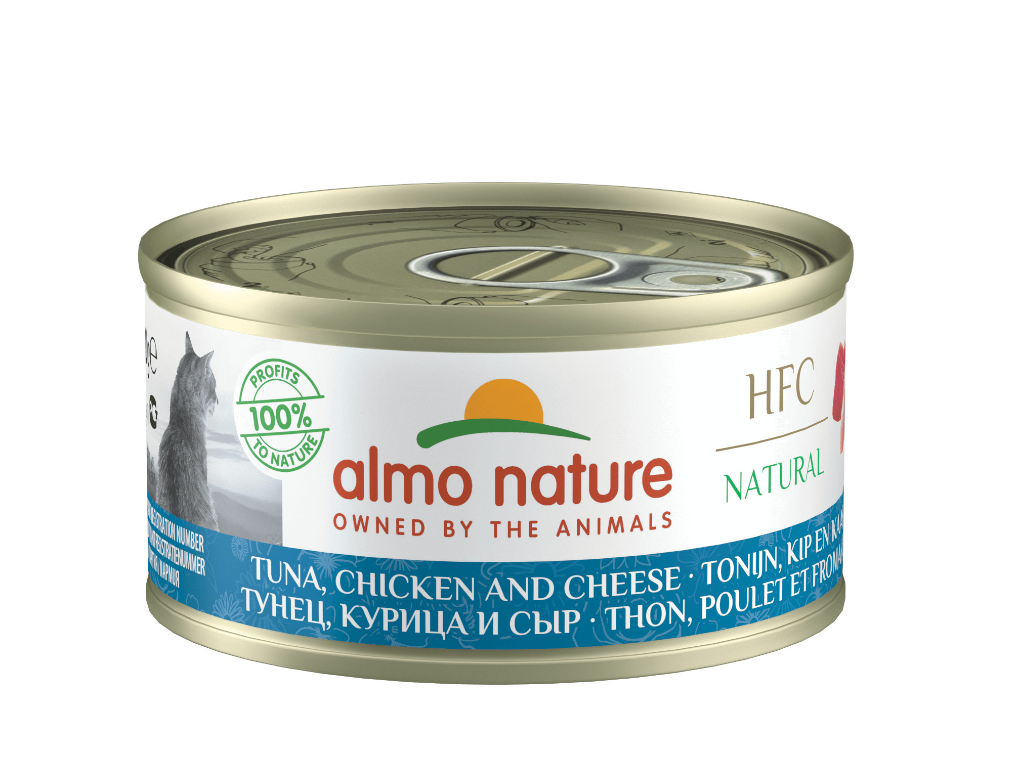 Almo Nature HFC Natural med tun, kylling og ost