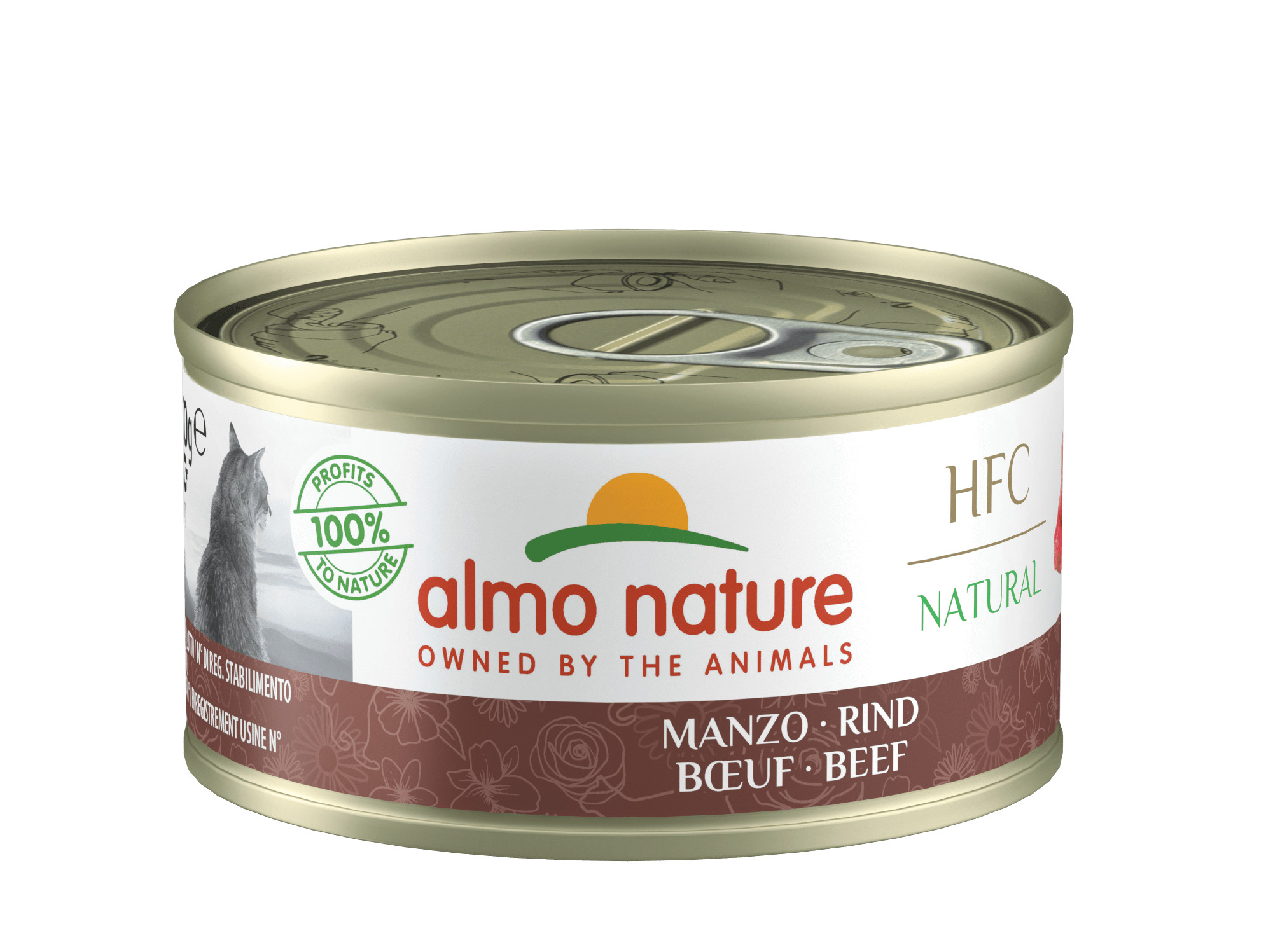 Almo Nature HFC Natural oksekød vådfoder til katte (70 g)