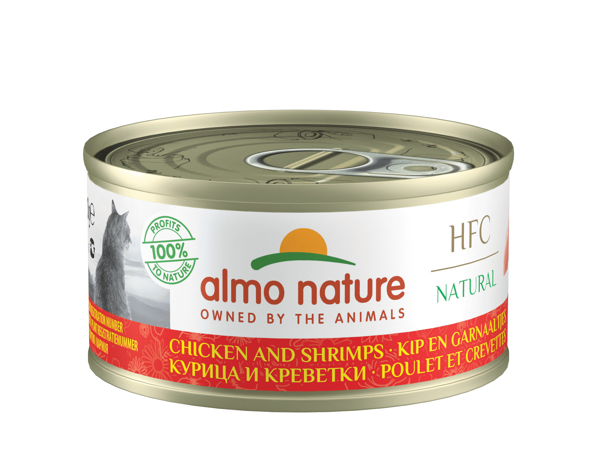 Almo Nature HFC Natural kylling med rejer vådfoder til katte (70 g)