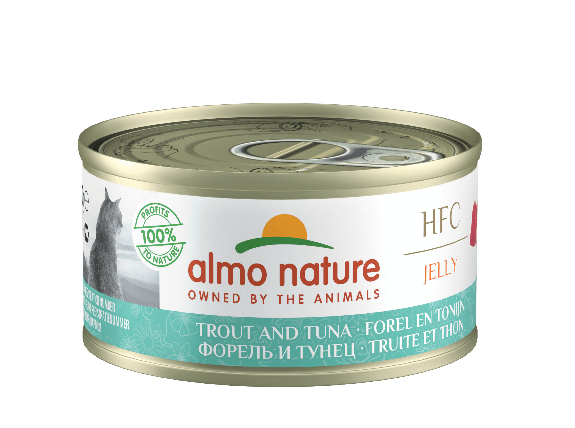 Almo Nature HFC Jelly ørred og tun vådfoder til katte (70 g)