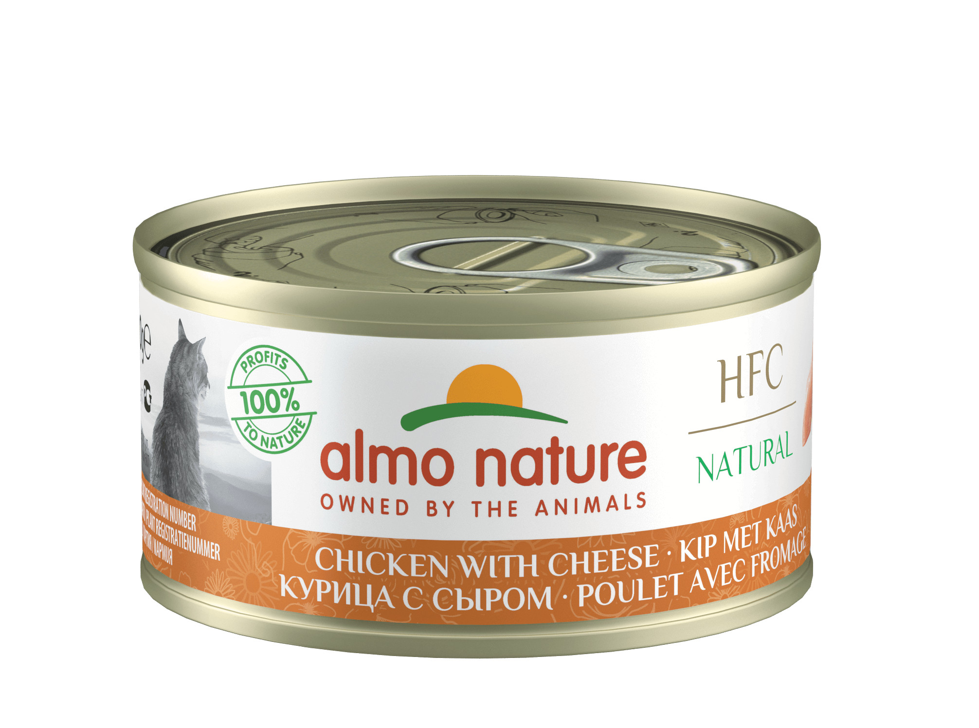 Almo Nature HFC Natural kylling med ost vådfoder til katte (70 g)