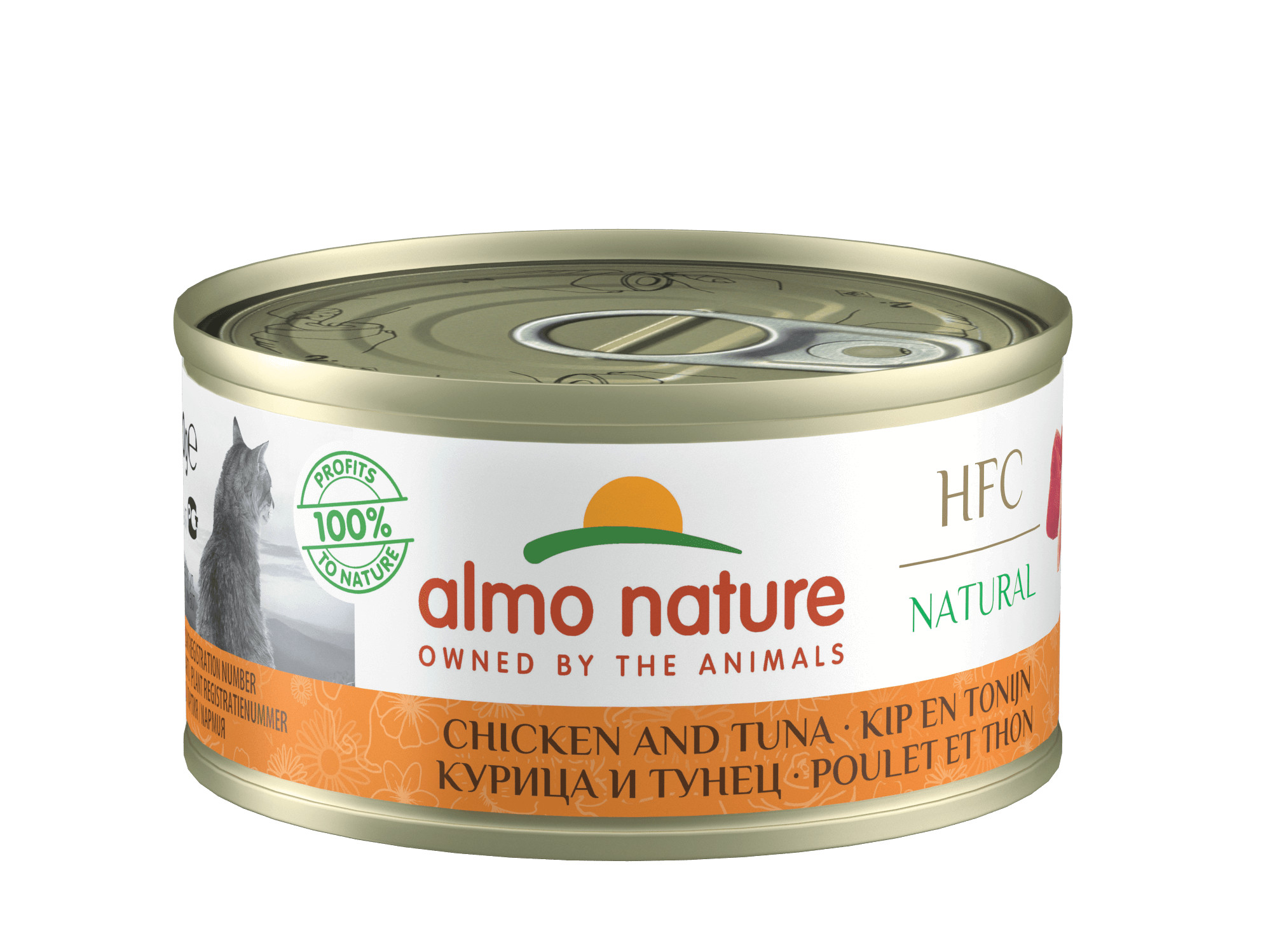 Almo Nature HFC Natural kylling og tun vådfoder til katte (70 g)