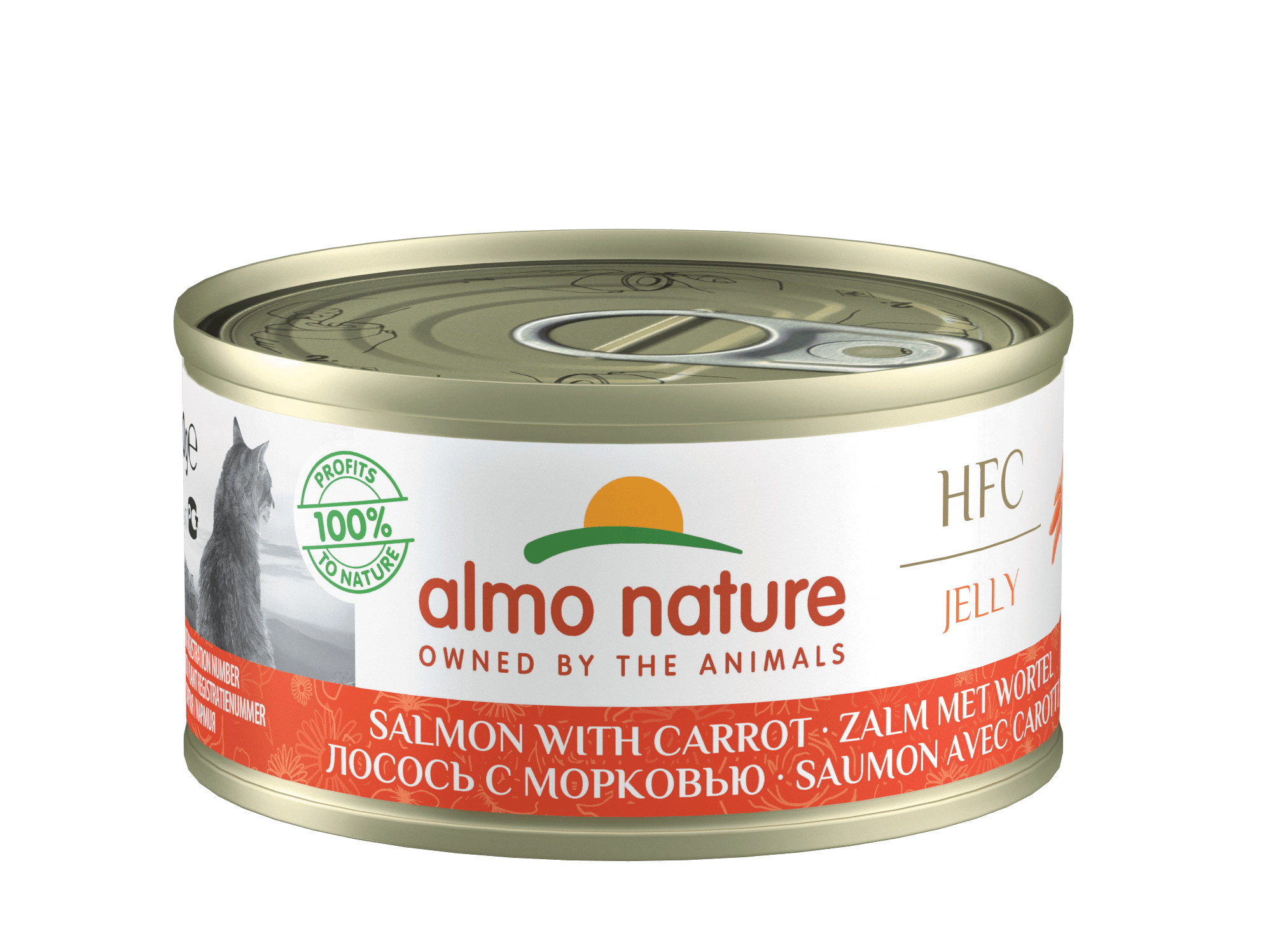 Almo Nature HFC Jelly laks med gulerødder vådfoder til katte (70 g)