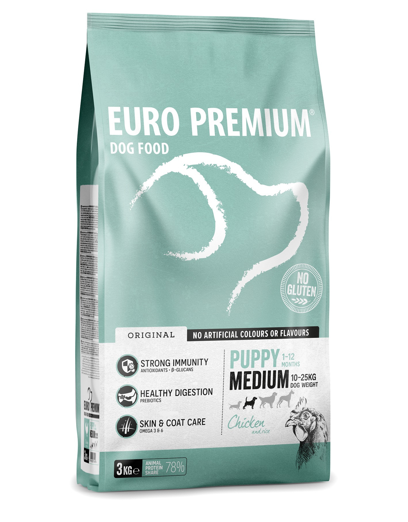 Euro Premium Puppy Medium Chicken & Rice hundefoder