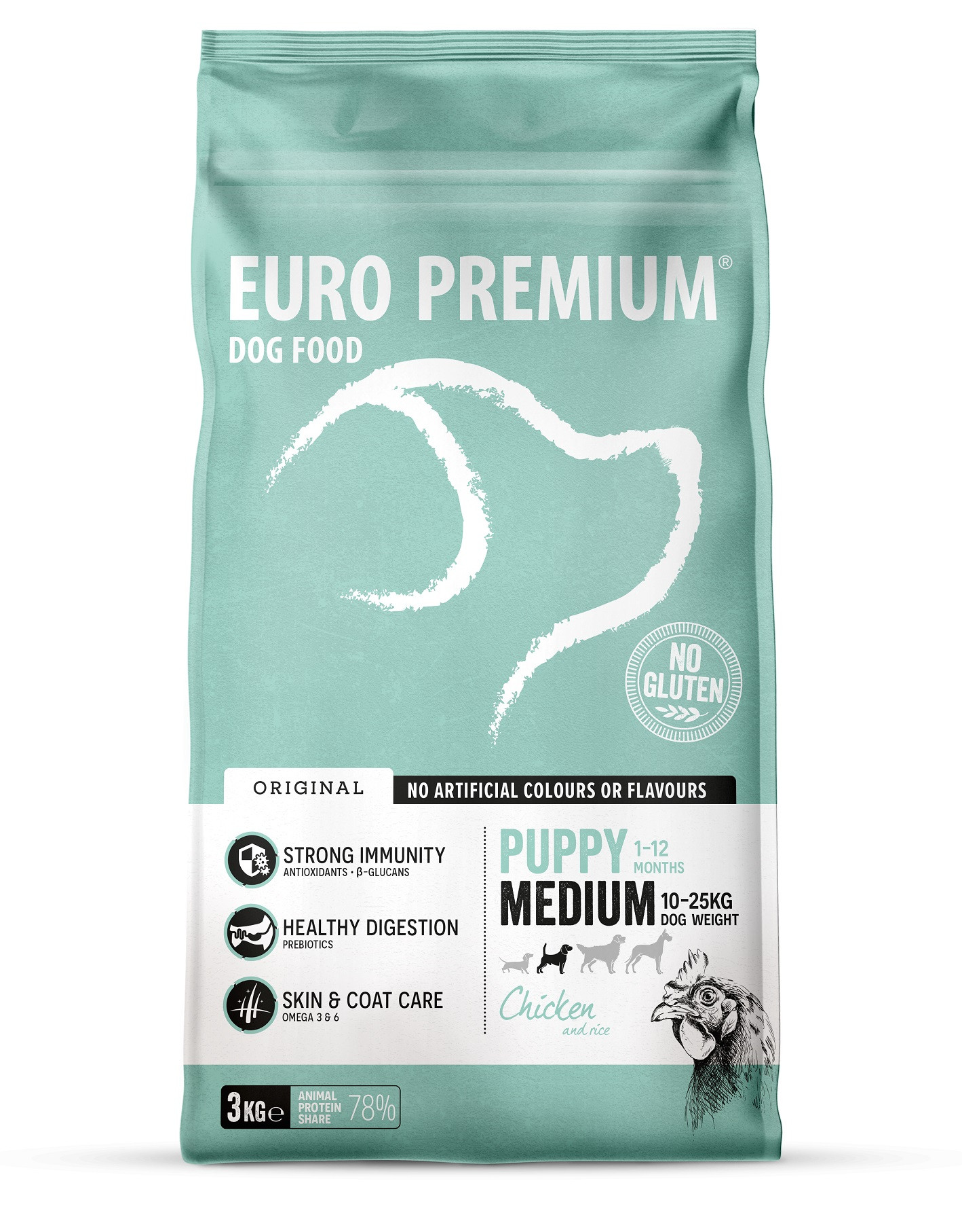 Euro Premium Puppy Medium Chicken & Rice hundefoder
