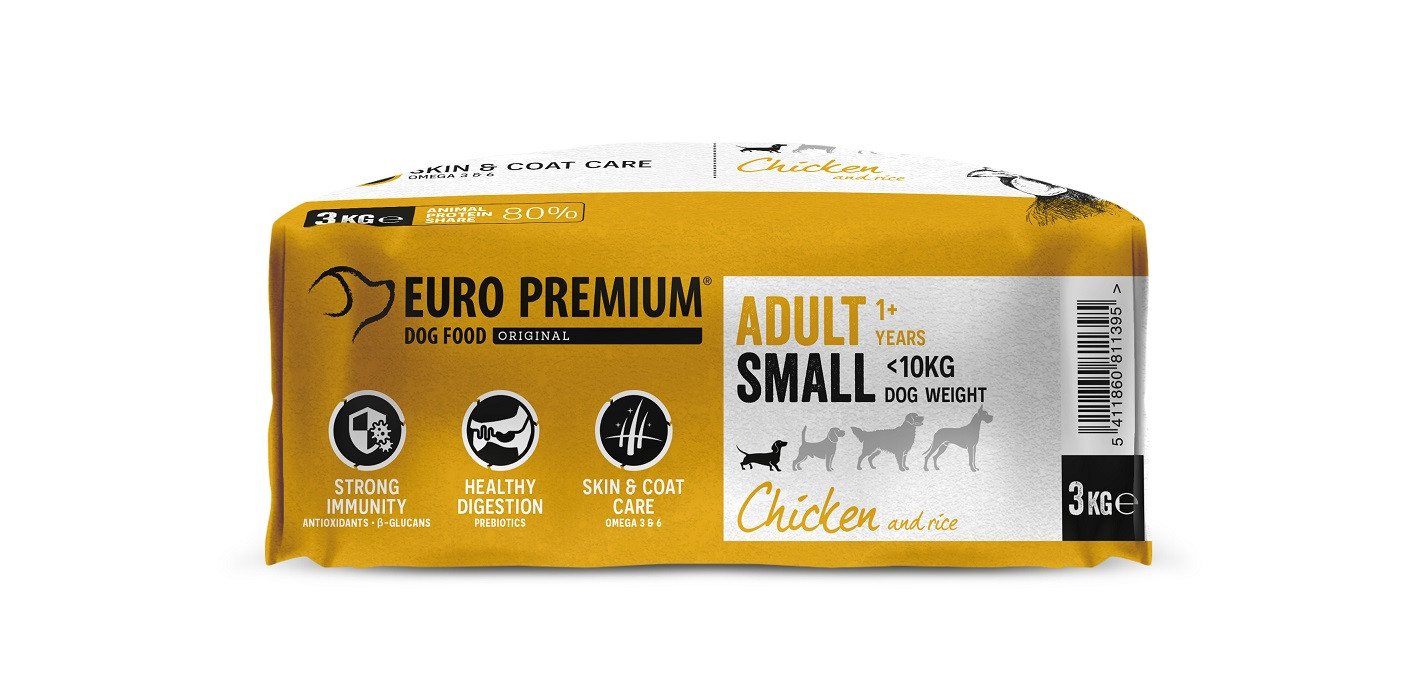 Euro Premium Adult Small Chicken & Rice hundefoder