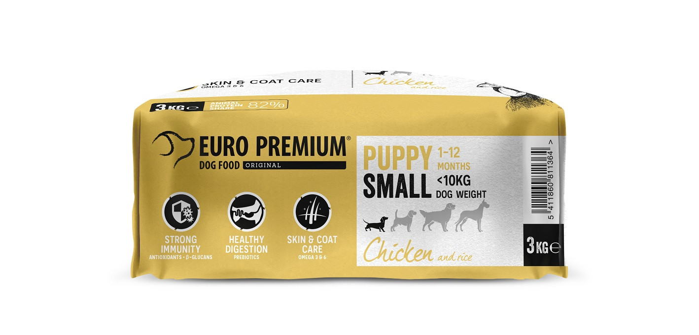 Euro Premium Puppy Small Chicken & Rice hundefoder