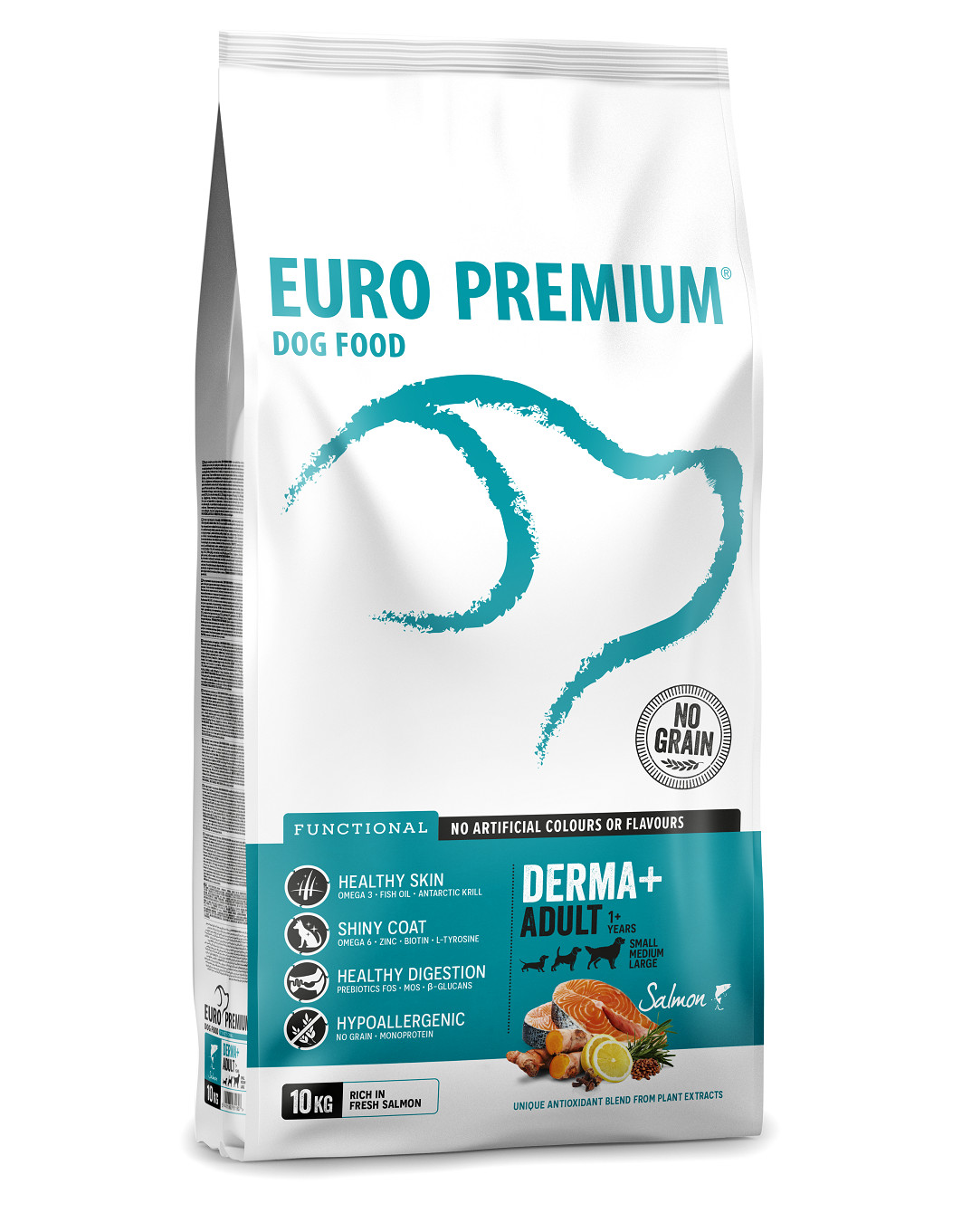 Euro Premium Grainfree Adult Derma+ Salmon & Potato hundefoder