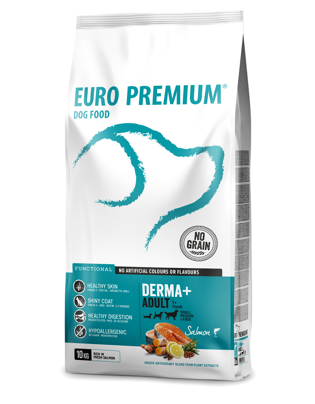 Euro Premium Grainfree Adult Derma+ Salmon & Potato hundefoder