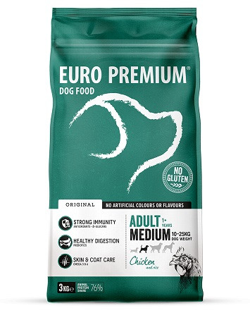 Euro Premium Adult Medium Chicken & Rice hundefoder