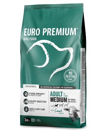 Euro Premium Adult Medium w/ Lamb & Rice hundefoder