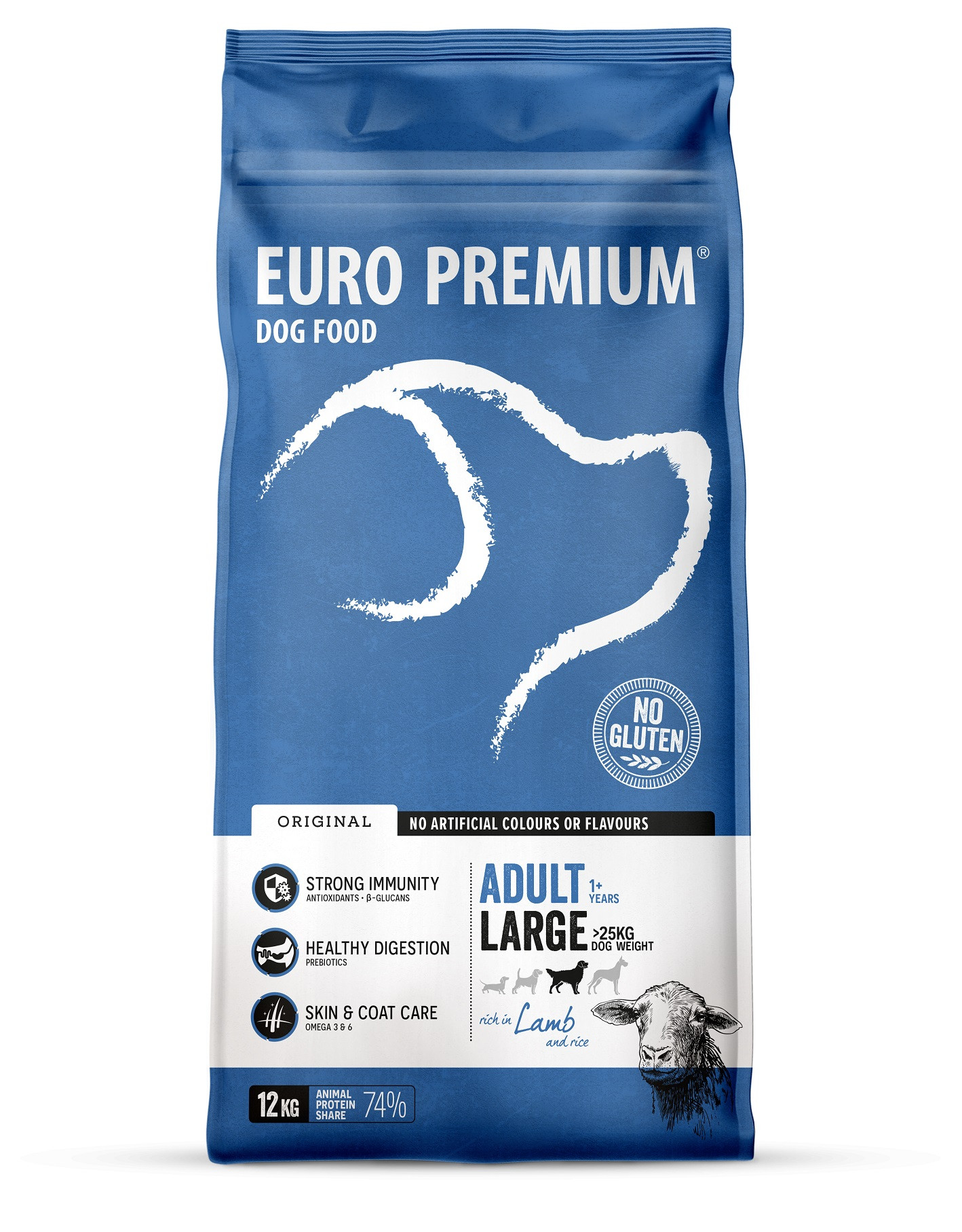 Euro Premium Adult Large w/Lamb & Rice hundefoder