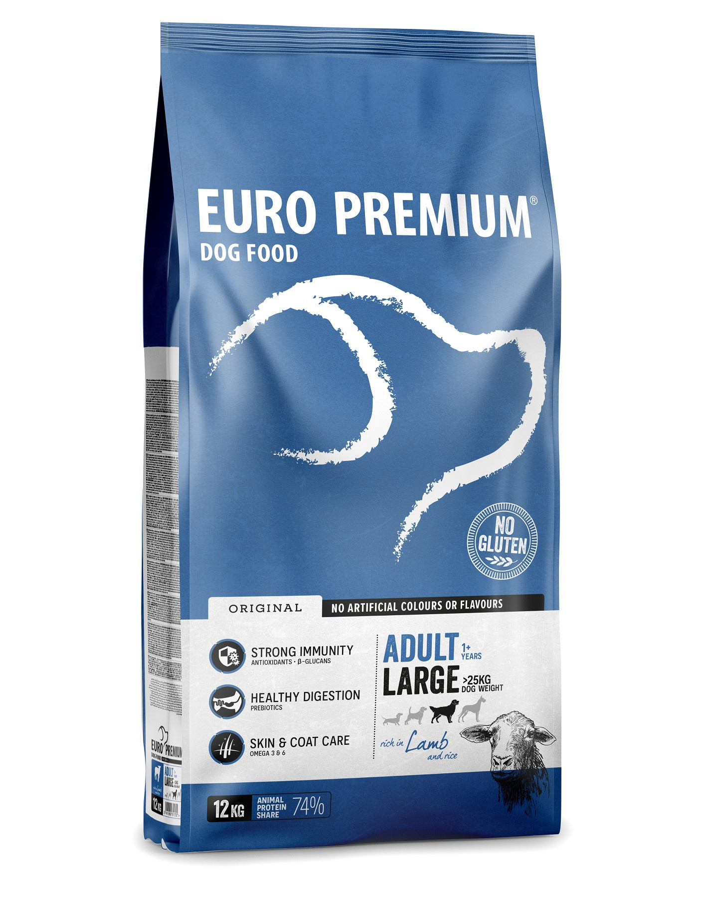 Euro Premium Adult Large w/Lamb & Rice hundefoder