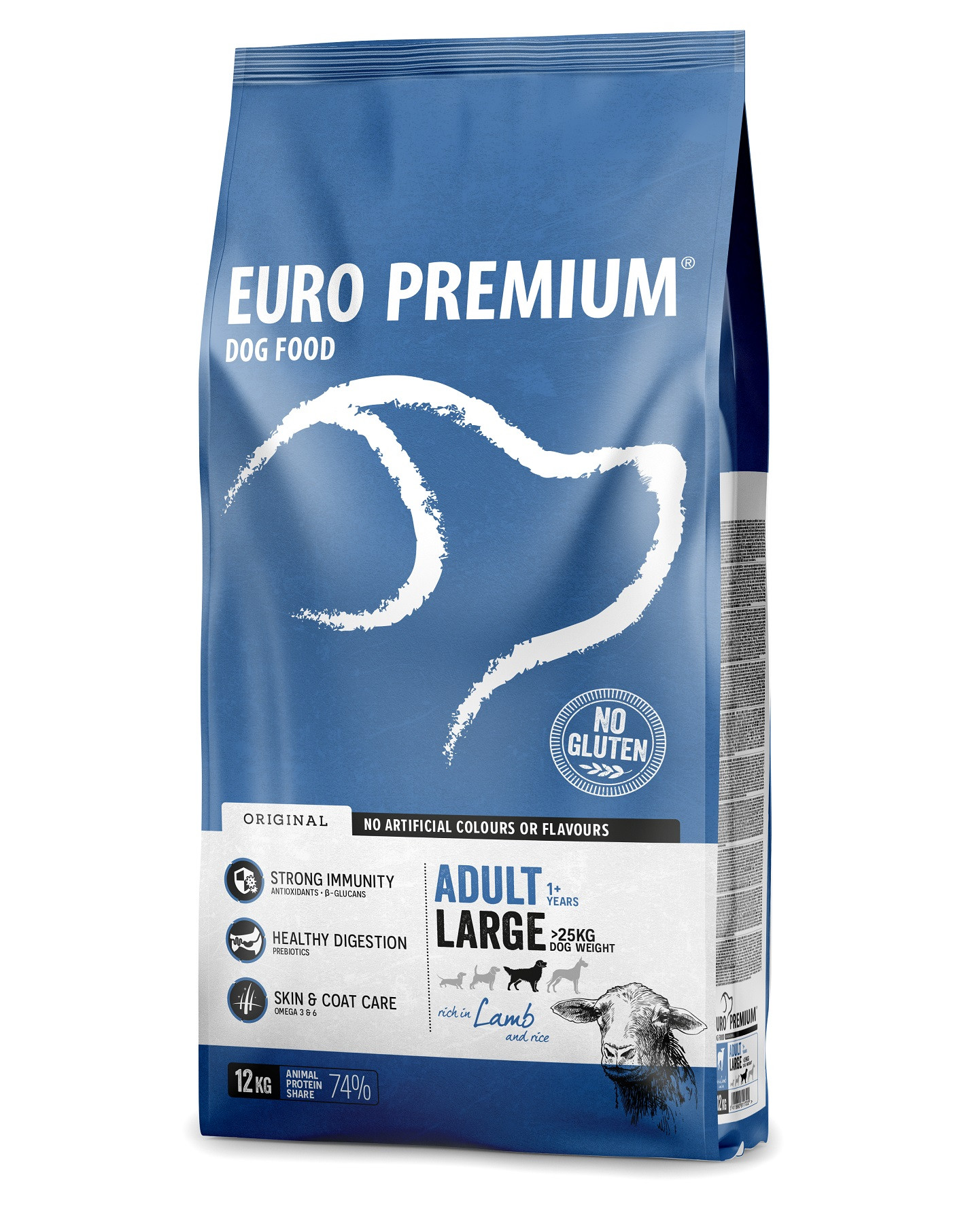 Euro Premium Adult Large w/Lamb & Rice hundefoder