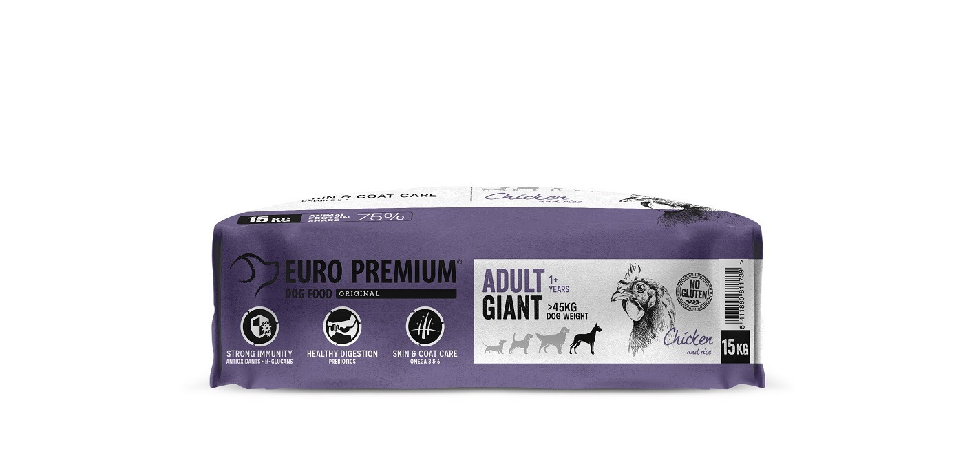 Euro Premium Adult Giant Chicken & Rice hundefoder