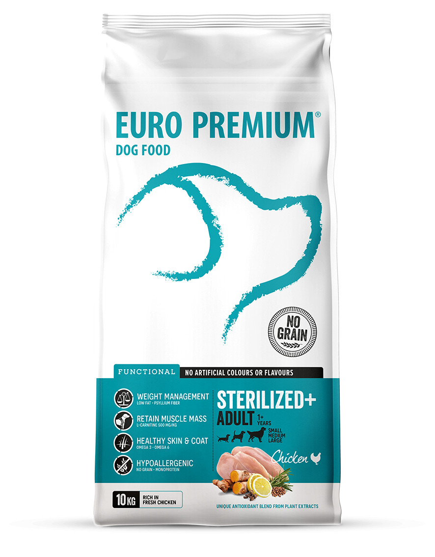 Euro Premium Grainfree Adult Sterilized+ Chicken & Potatoes hundefoder