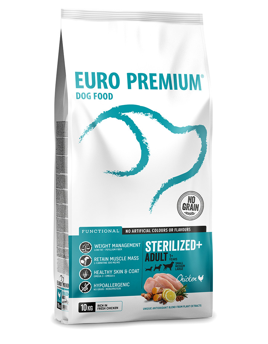 Euro Premium Grainfree Adult Sterilized+ Chicken & Potatoes hundefoder