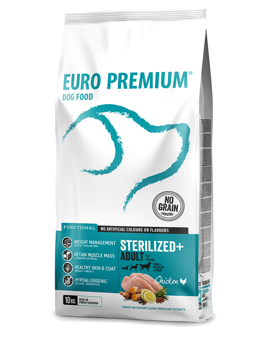 Euro Premium Grainfree Adult Sterilized+ Chicken & Potatoes hundefoder