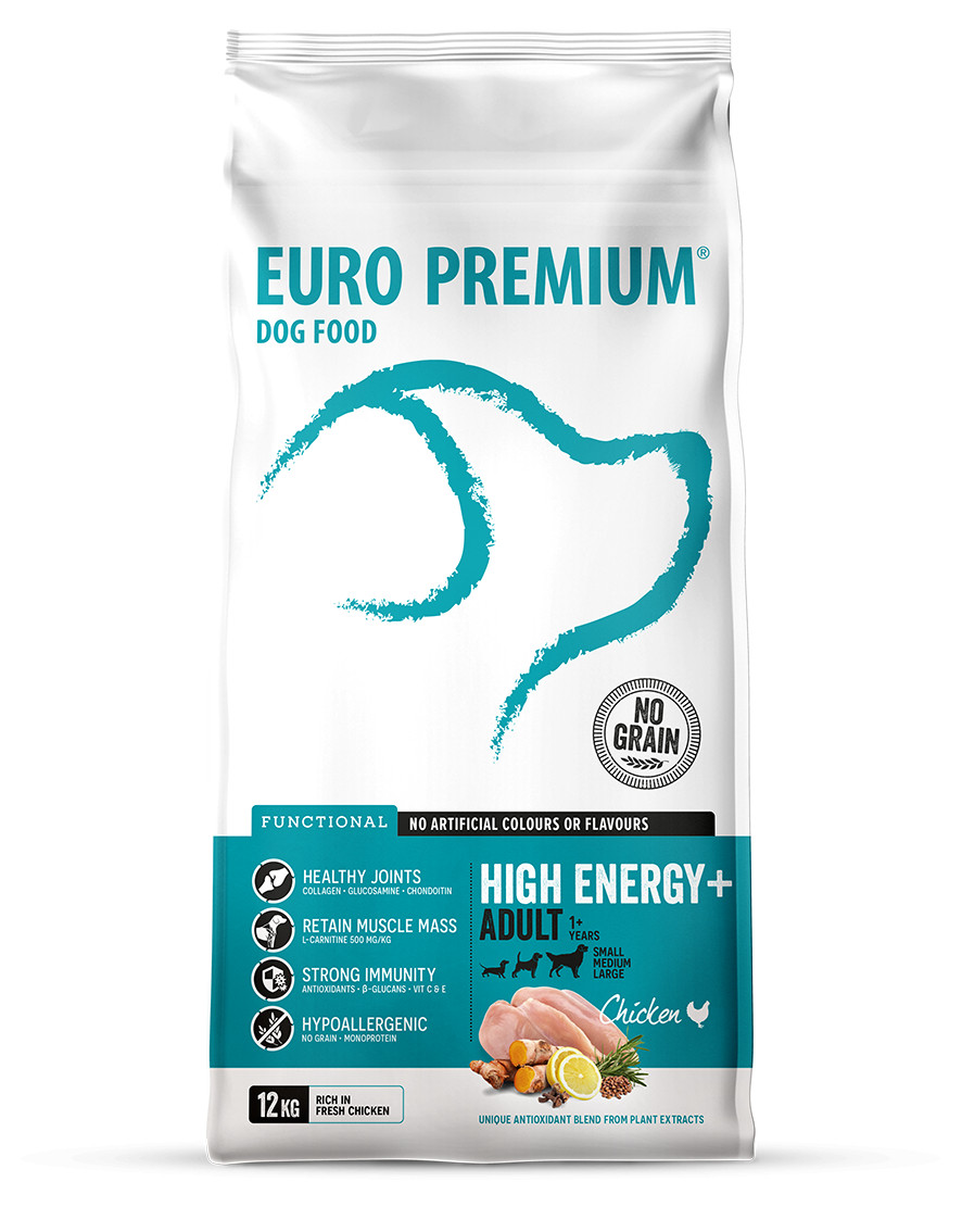 Euro Premium Medium/Large Adult High Energy hundefoder