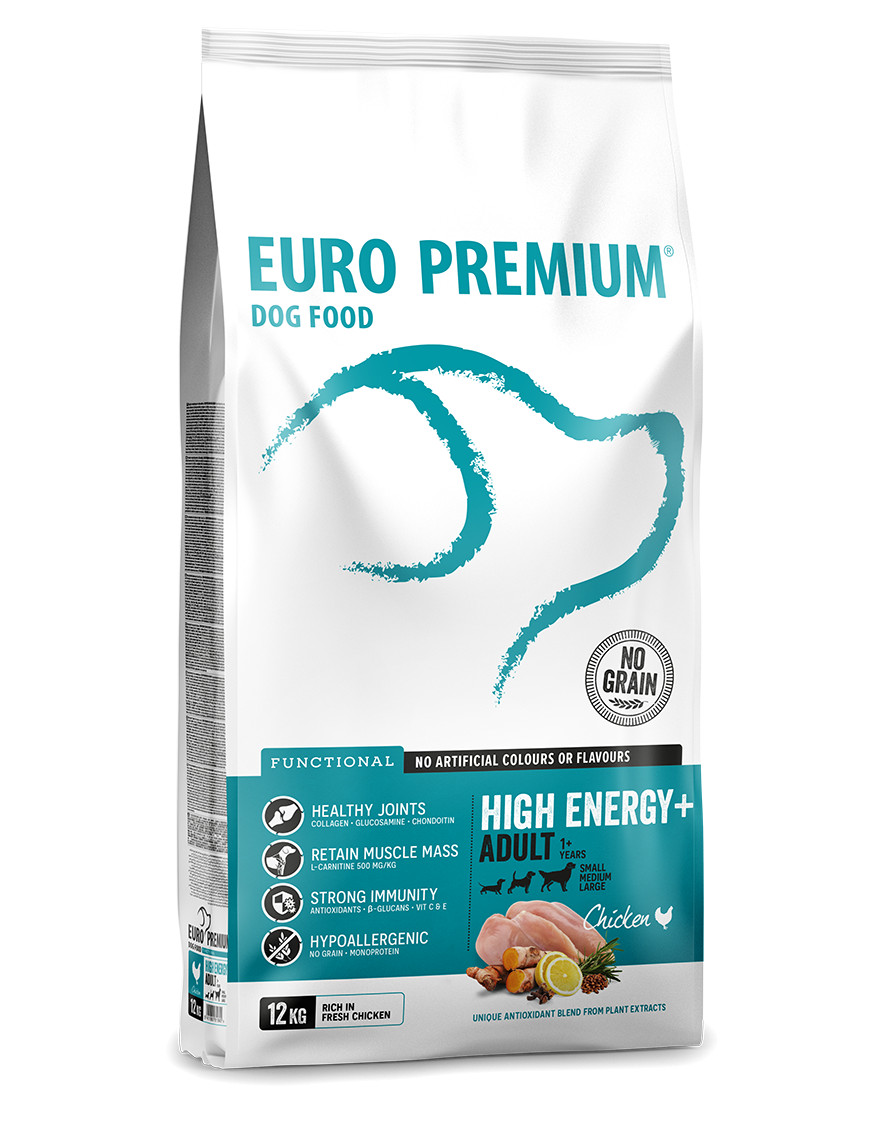 Euro Premium Medium/Large Adult High Energy hundefoder